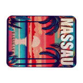 Nassau Bahamas Retro Sunset Souvenir jaren 1950 Magneet (Horizontaal)