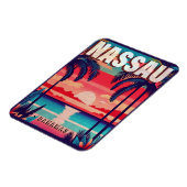 Nassau Bahamas Retro Sunset Souvenir jaren 1950 Magneet (Linkerzijde)