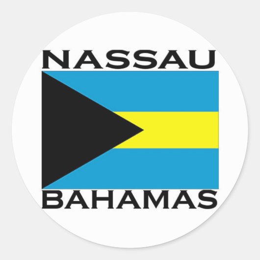 Nassau, Bahamas Ronde Sticker (Voorkant)