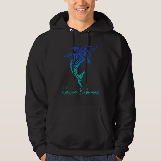 Nassau Bahama's Shark Scuba Diving Surfer Surfen S Hoodie (Voorkant)