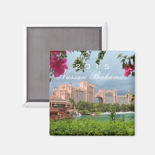 Nassau Bahamas Souvenir Koelkast Magnet Verander J (Voorkant / Achterkant)