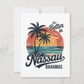 Nassau Bahama's Strand Zomer Kaart (Voorkant)