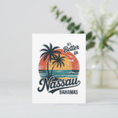 Nassau Bahama's Strand Zomer Kaart (Staand voorkant)