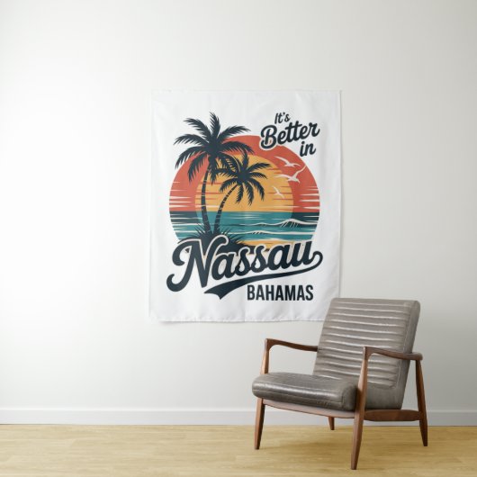 Nassau Bahama's Strand Zomer Wandkleed (In situ)