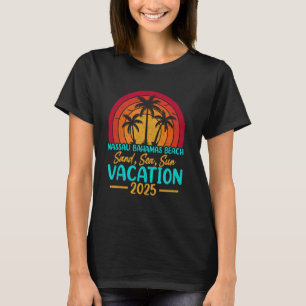 Nassau Bahamas Strandzand Zee Zonvakantie 2025 T-shirt