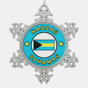 Nassau Bahamas Tin Sneeuwvlok Ornament