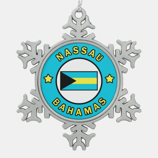 Nassau Bahamas Tin Sneeuwvlok Ornament (Voorkant)