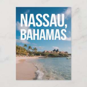 Nassau Bahamas Travel Art Briefkaart