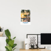 Nassau Bahamas Travel Art Poster (Thuiskantoor)