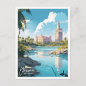 Nassau Bahamas Travel Place illustratie Briefkaart (Voorkant)