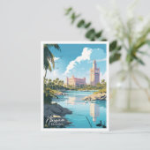 Nassau Bahamas Travel Place illustratie Briefkaart (Staand voorkant)