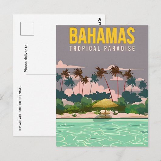  nassau Bahama's tropische eilandvakantie Briefkaart (Voorkant / Achterkant)
