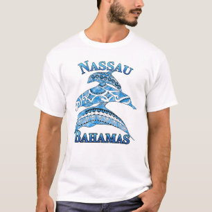 Nassau Bahamas Vacation Tribal Dolphins T-shirt
