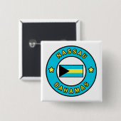 Nassau Bahamas Vierkante Button 5,1 Cm (Voorkant /achterkant)