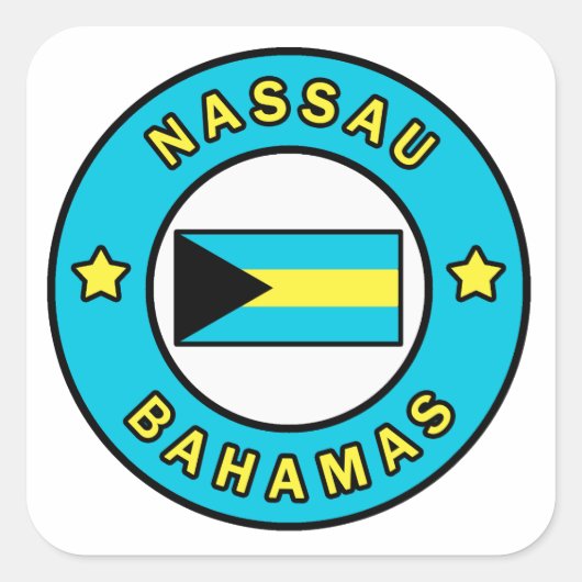 Nassau Bahamas Vierkante Sticker (Voorkant)