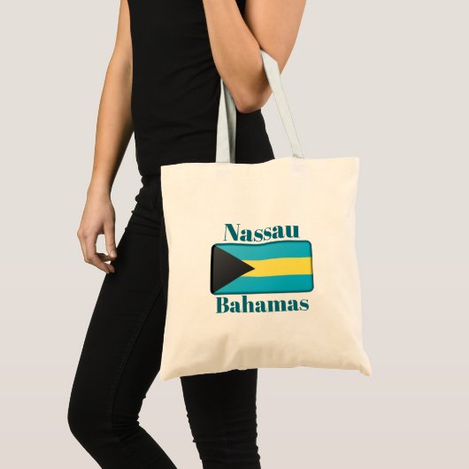 Nassau Bahamas Vlag Tote Bag (Voorkant (product))