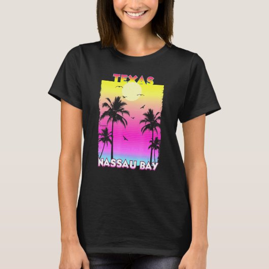 Nassau Bay Texas TX Zomer Zonsondergang T-shirt (Voorkant)
