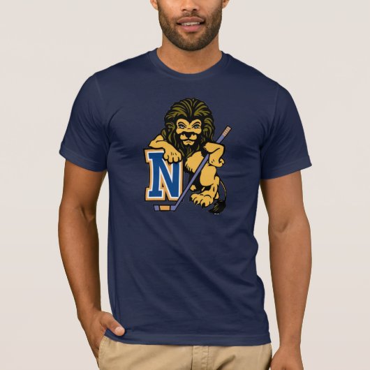 Nassau County Lions T-Shirt in Dark Navy (Voorkant)