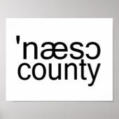 Nassau County Long Island Phonetic Spelling Poster (Voorkant)