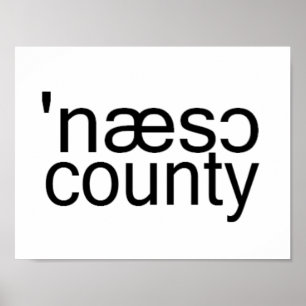 Nassau County Long Island Phonetic Spelling Poster