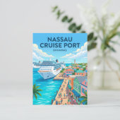 Nassau Cruisehaven Bahama's Briefkaart (Staand voorkant)