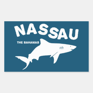Nassau - De Bahamas-haaienduiker T-Shirt Rechthoekige Sticker