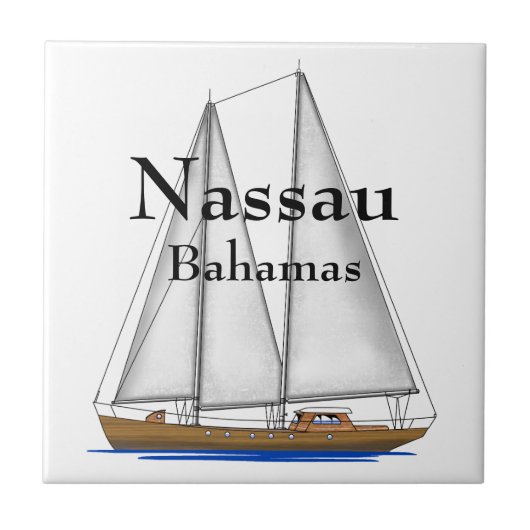 Nassau de Bahamas Tegeltje (Voorkant)
