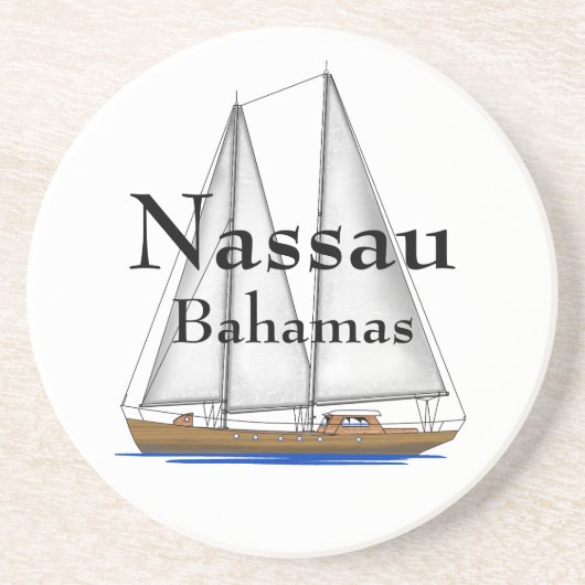Nassau de Bahamas Zandsteen Onderzetter (Voorkant)