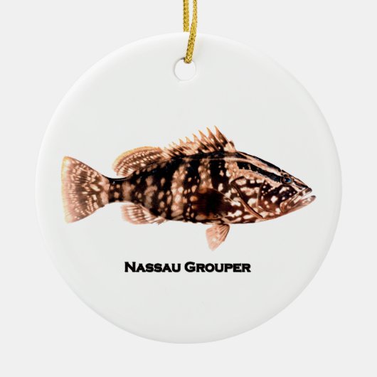 Nassau Grouper Keramisch Ornament (Voorkant)