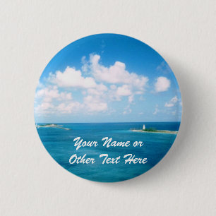 Nassau Harbor - badge voor aangepaste naam Ronde Button 5,7 Cm