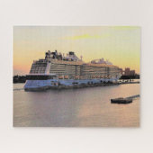 Nassau Harbor Daybreak met cruise Ship Legpuzzel (Horizontaal)