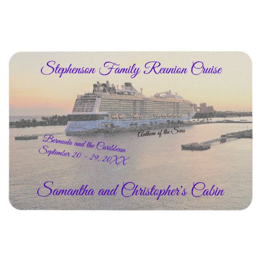 Nassau Harbour Cruiseschip Stateroom Deur Marker Magneet (Horizontaal)