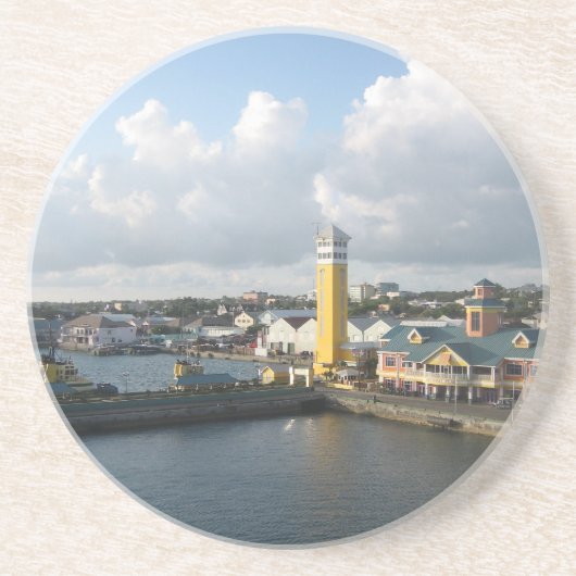 Nassau-haven Zandsteen Onderzetter (Voorkant)
