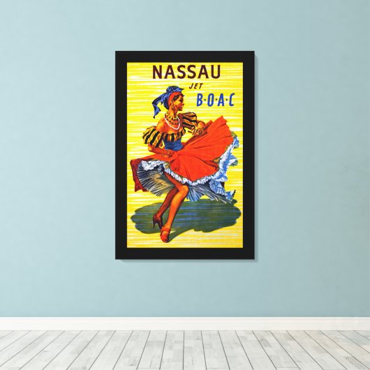 Nassau Jet Canvas Afdruk (Insitu (Houten vloer))