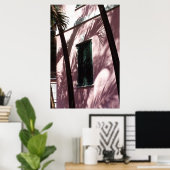 Nassau Library Pastel Roze Poster Print (Thuiskantoor)