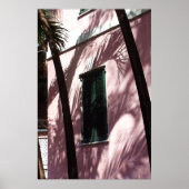 Nassau Library Pastel Roze Poster Print (Voorkant)