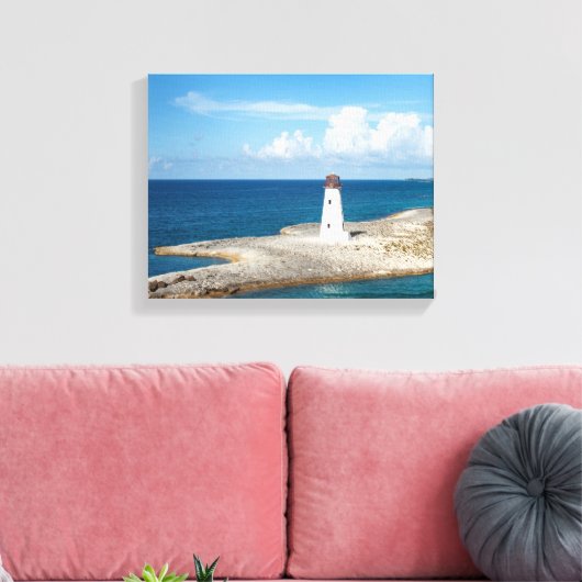 Nassau Lighthouse Bahamas Canvas Afdruk (Insitu (Woonkamer))
