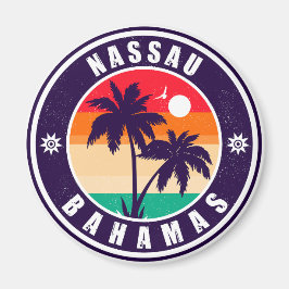 Nassau Palm Tree Bahamas Souvenirs 80's Magneet