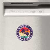 Nassau Palm Tree Bahamas  Souvenirs 80's Magneet (Insitu (Vaatwasser))