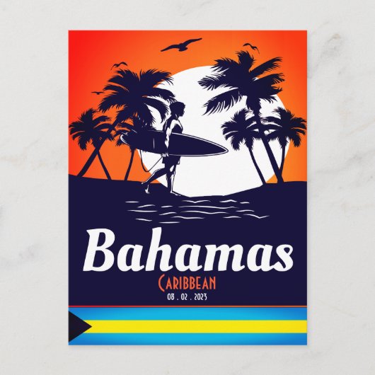 Nassau Palm Tree Bahamas  Souvenirs Briefkaart (Voorkant)