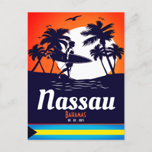 Nassau Palm Tree Bahamas Souvenirs Briefkaart