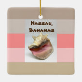 Nassau, schelp van Bahamas Keramisch Ornament (Achterkant)