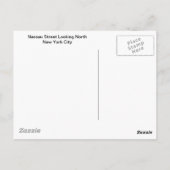 Nassau Street, New York City Briefkaart (Achterkant)