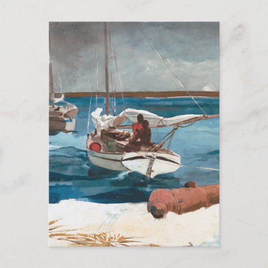 Nassau, Winslow Homer, Nautical  Sailboot Briefkaart (Voorkant)