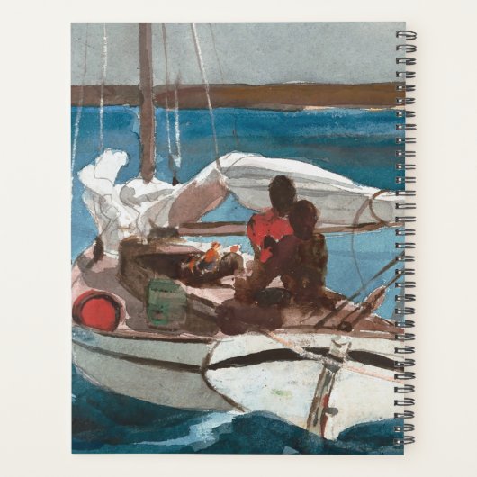 Nassau, Winslow Homer, Nautical  Sailboot Planner (Achterkant)
