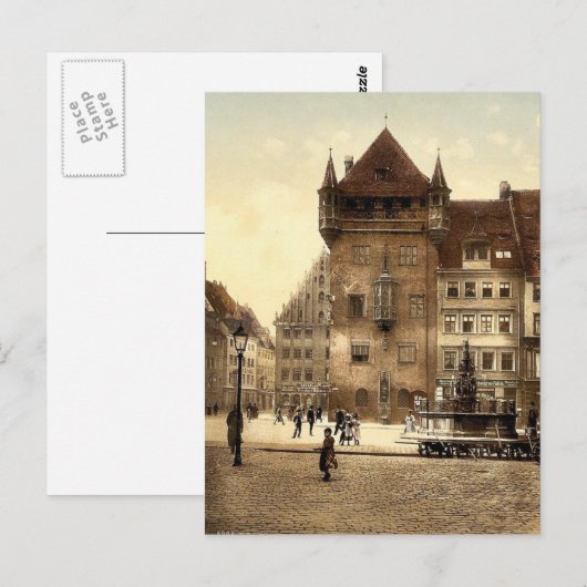 Nassauerhaus, Nuremberg, Beieren, Duitsland magnif Briefkaart (Voorkant / Achterkant)