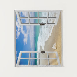 Nassel op doorloopmuur wandkleed