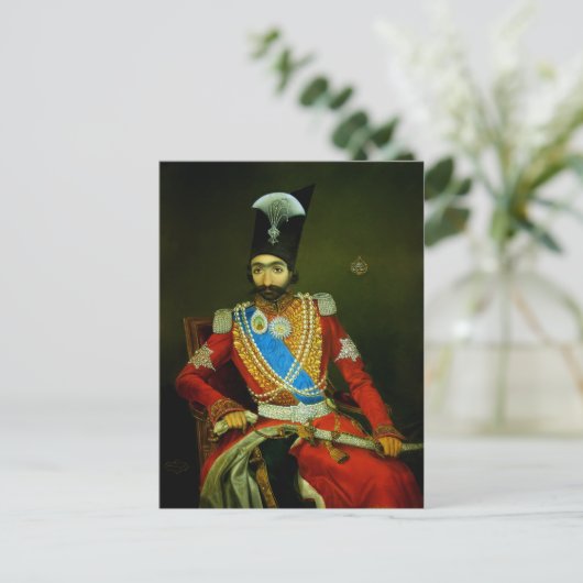 Nasser al-Din Shah Qajar, Shah of Persia Briefkaart (Staand voorkant)
