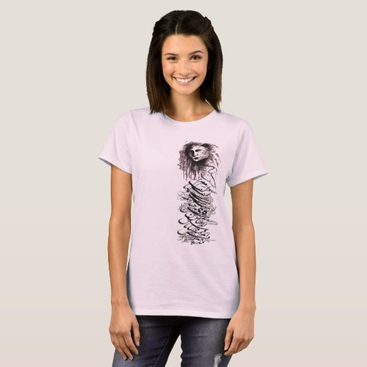 nastaleeq face 1200D T-shirt (Voorkant volledig)