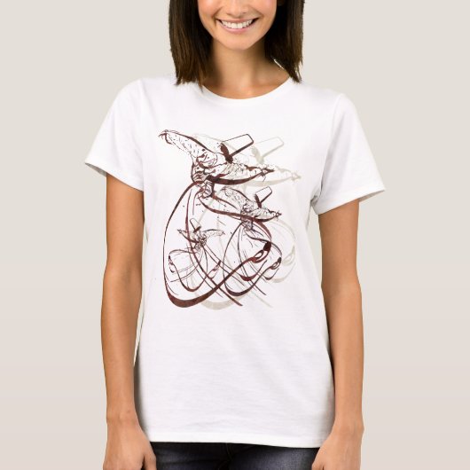 Nastaleeq Sufi Whirling-dans D T-shirt (Voorkant)